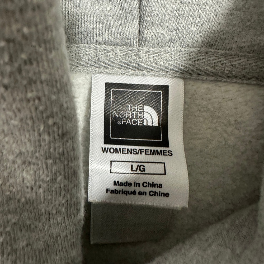 The North Face Heather Gray Full Zip Hoodie Asymmetrical Womens Size Large - Picture 4 of 13